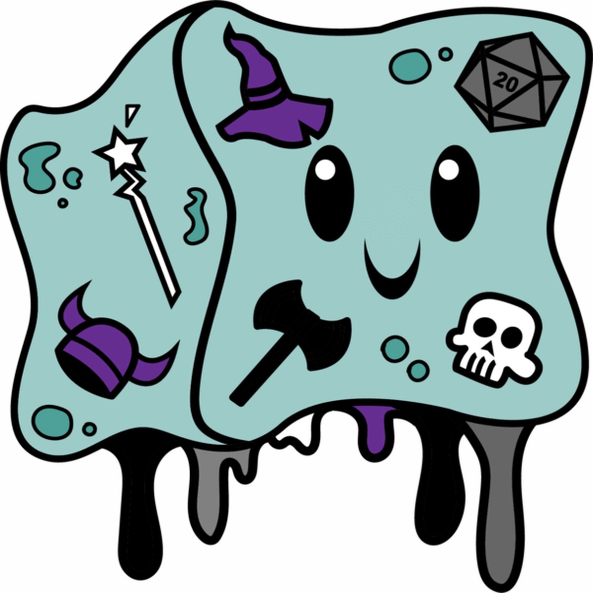Gelatinous Cube Pride Pin: Asexual