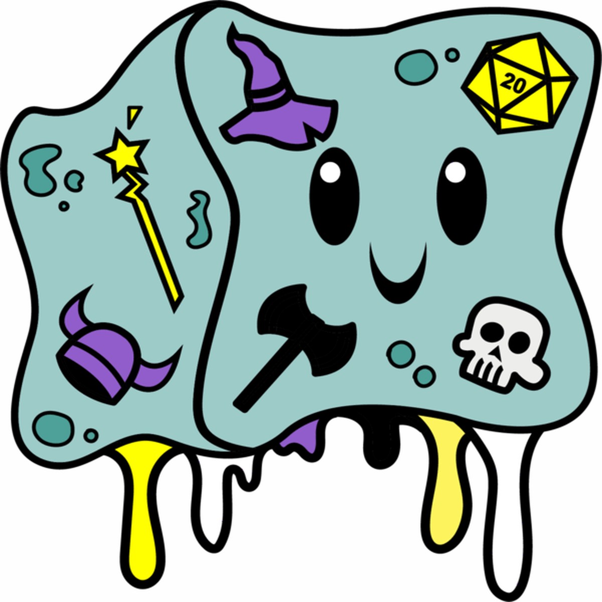 Gelatinous Cube Pride Pin: Nonbinary