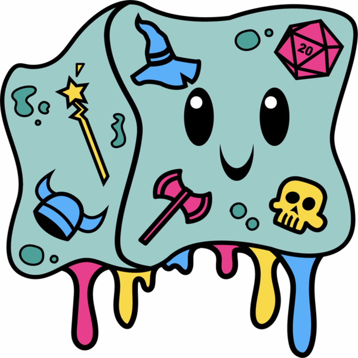 Gelatinous Cube Pride Pin: Pansexual