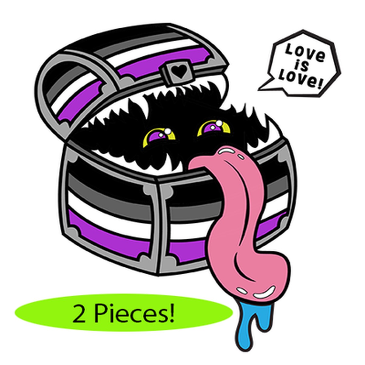 Pride Mimic Pin: Asexual