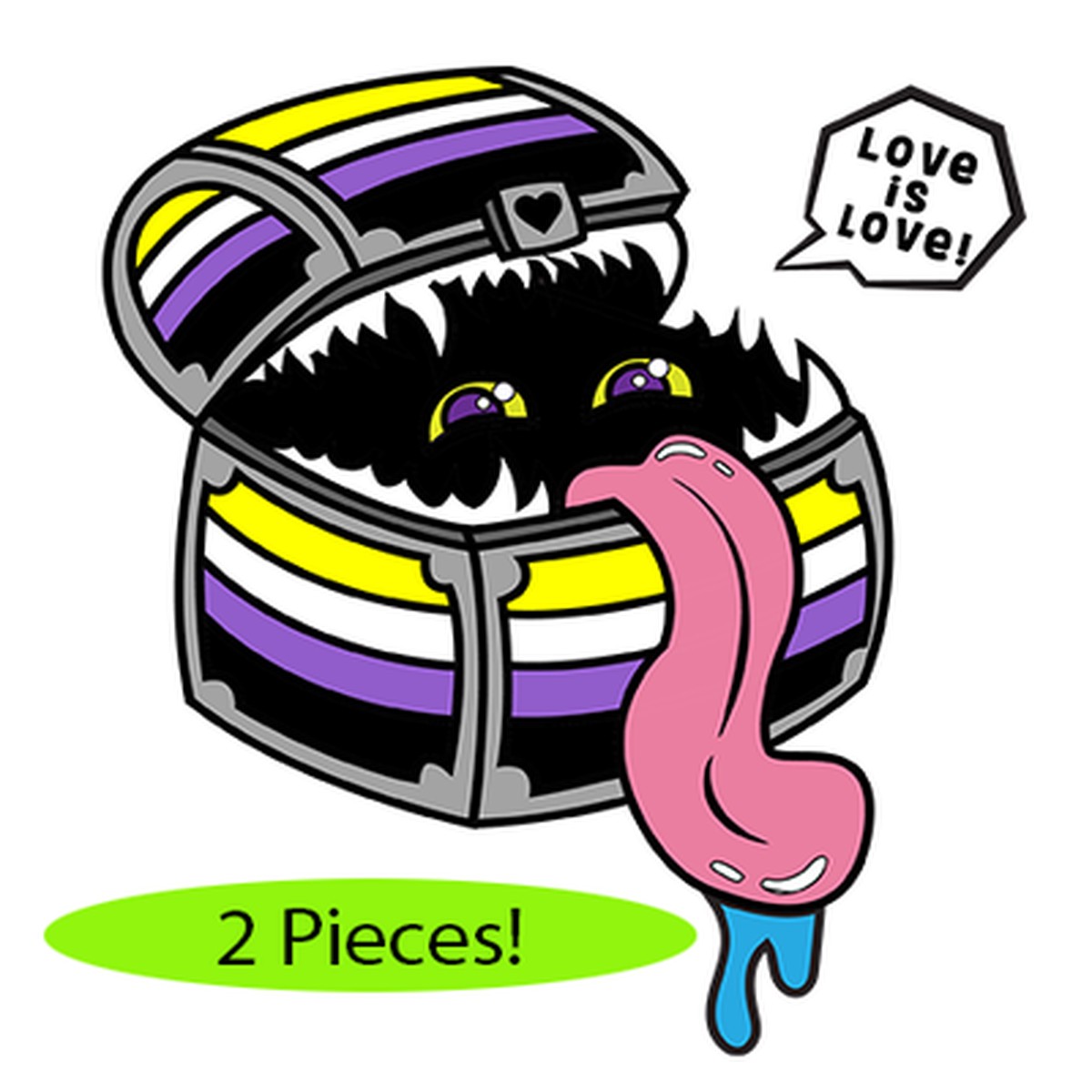 Pride Mimic Pin: Nonbinary