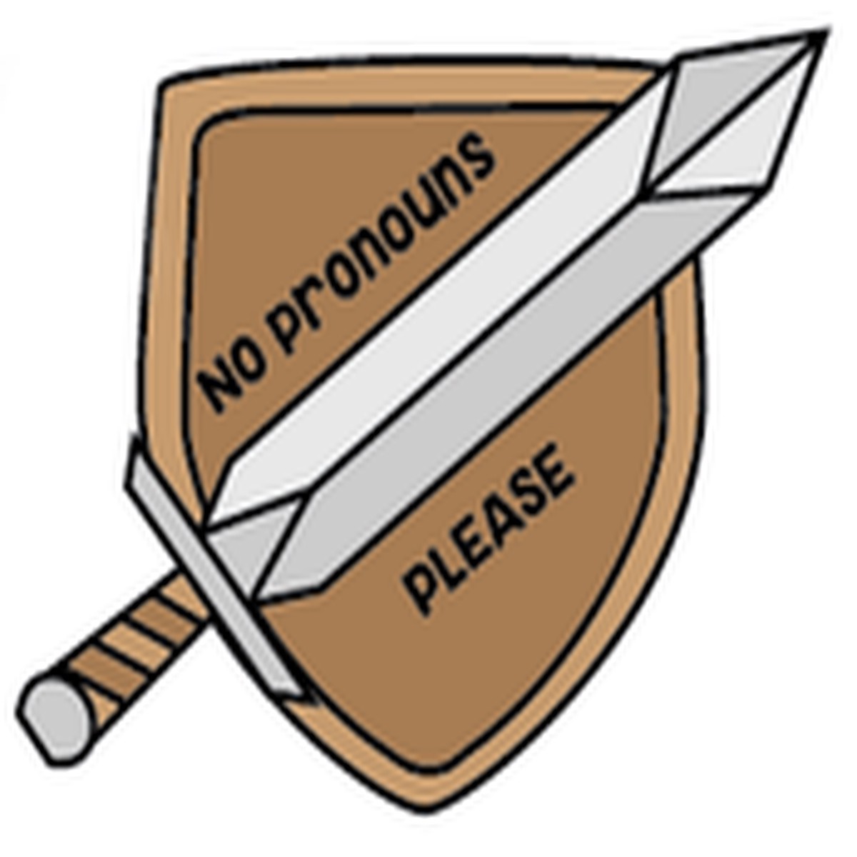 Sword & Shield Pronoun Pins: No Pronouns Please