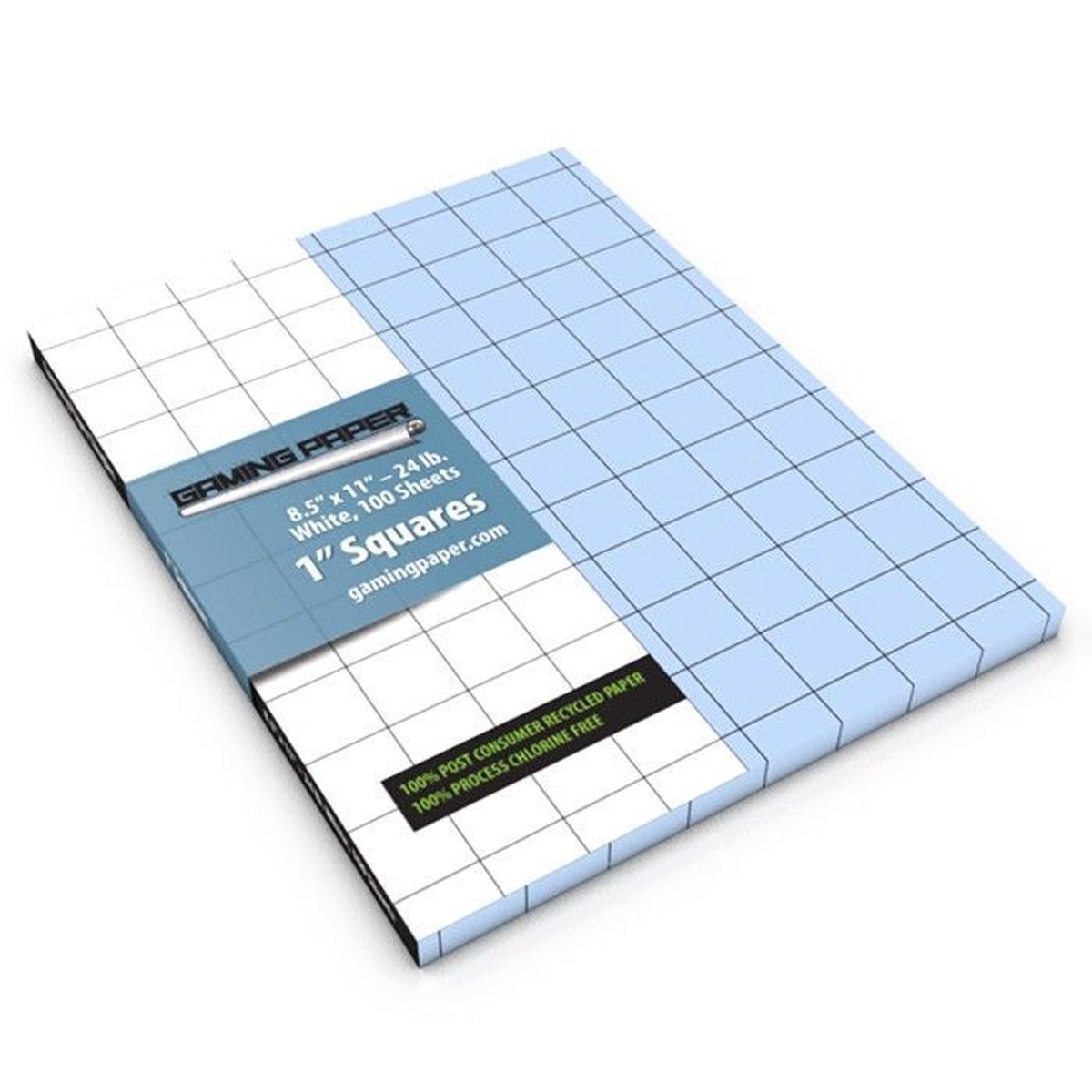 Gaming Paper 1" Square Blue
