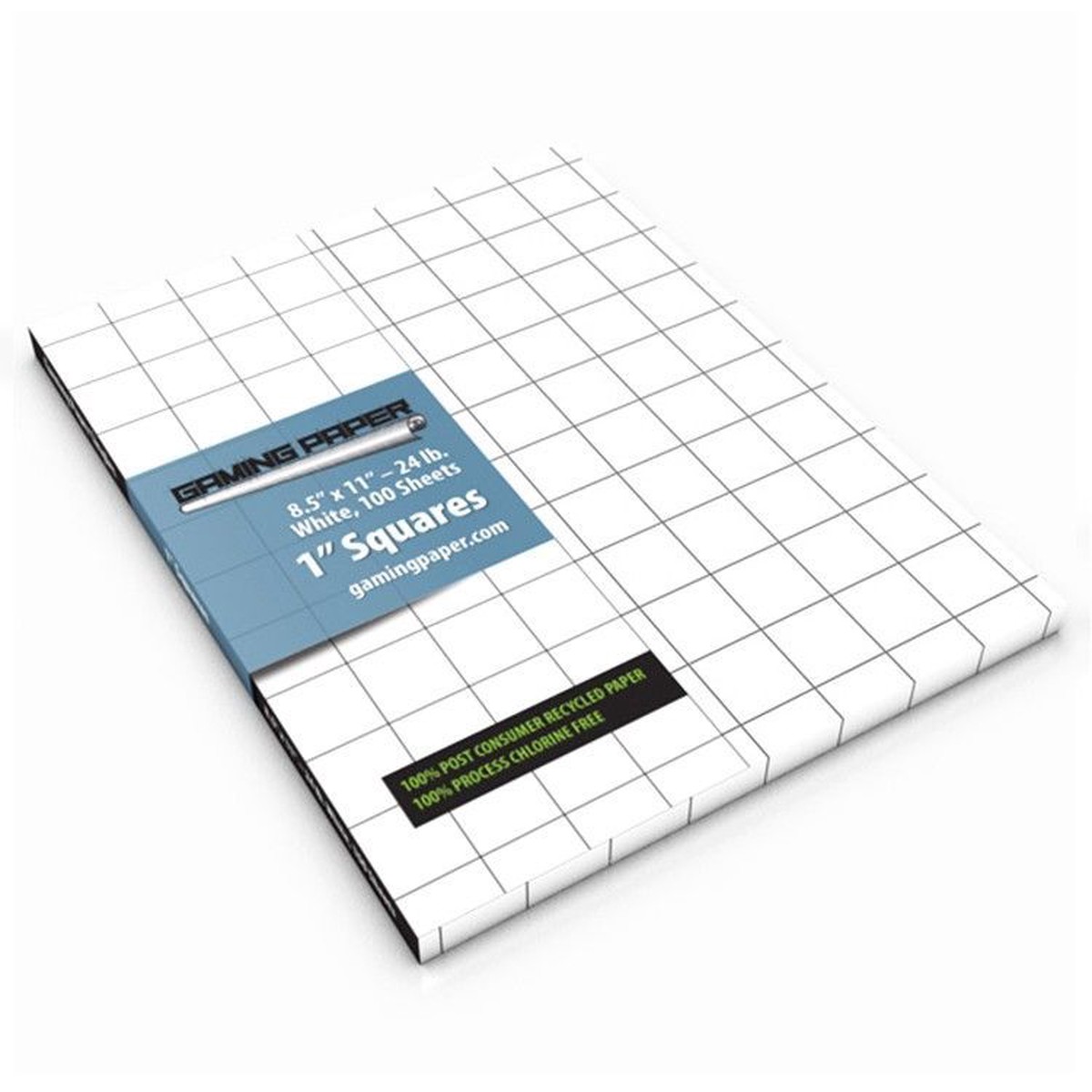 Gaming Paper 1" Square White
