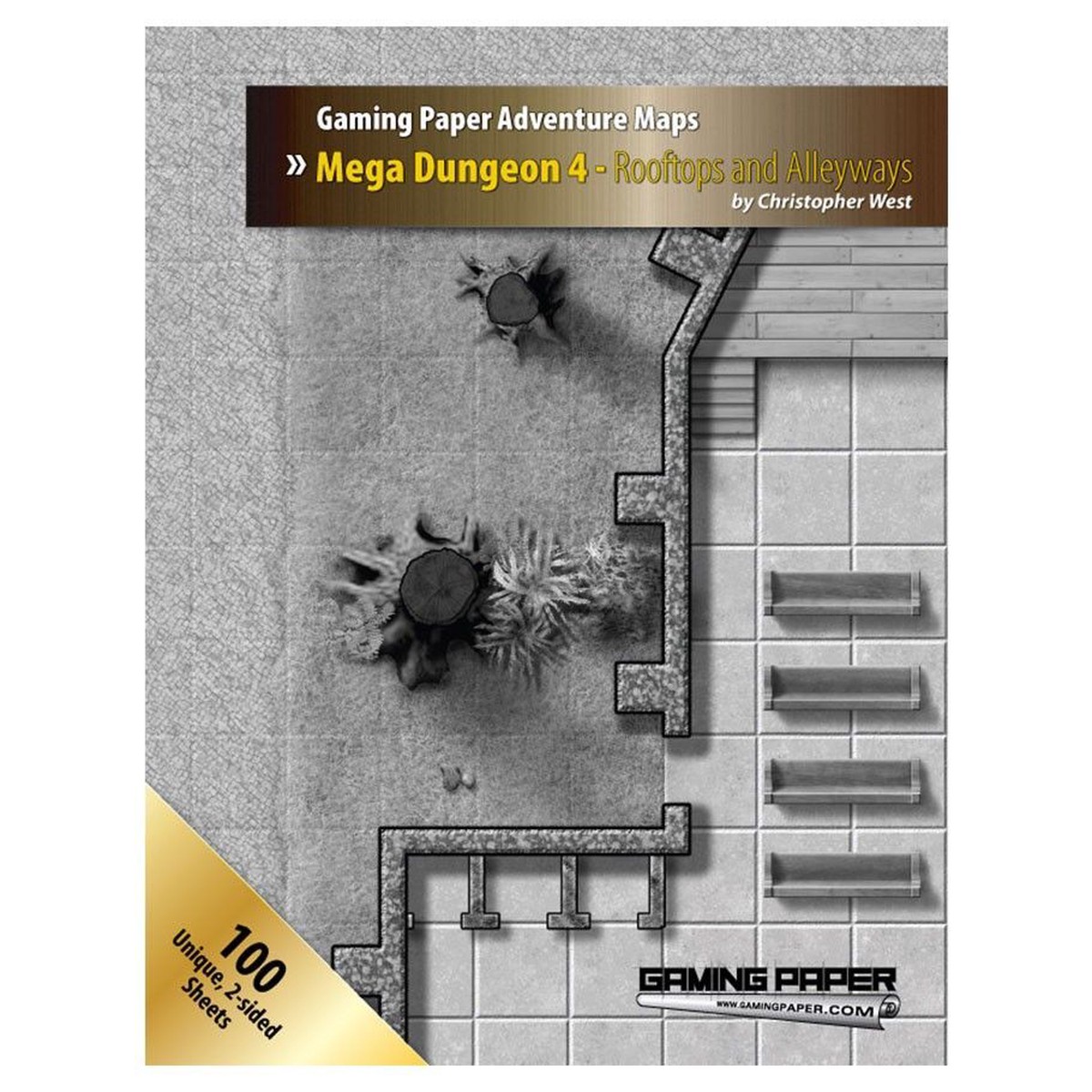 Gaming Paper Advanced Mega Dungeon 4 - Rooftops and Alleyways set
