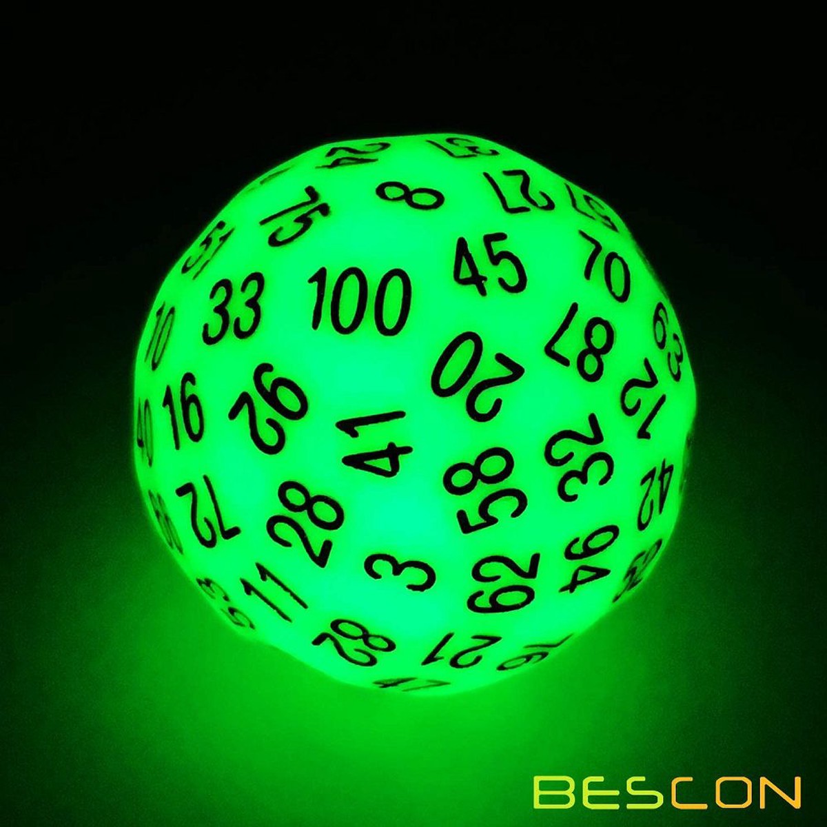 Single D100 Glow in the Dark Green