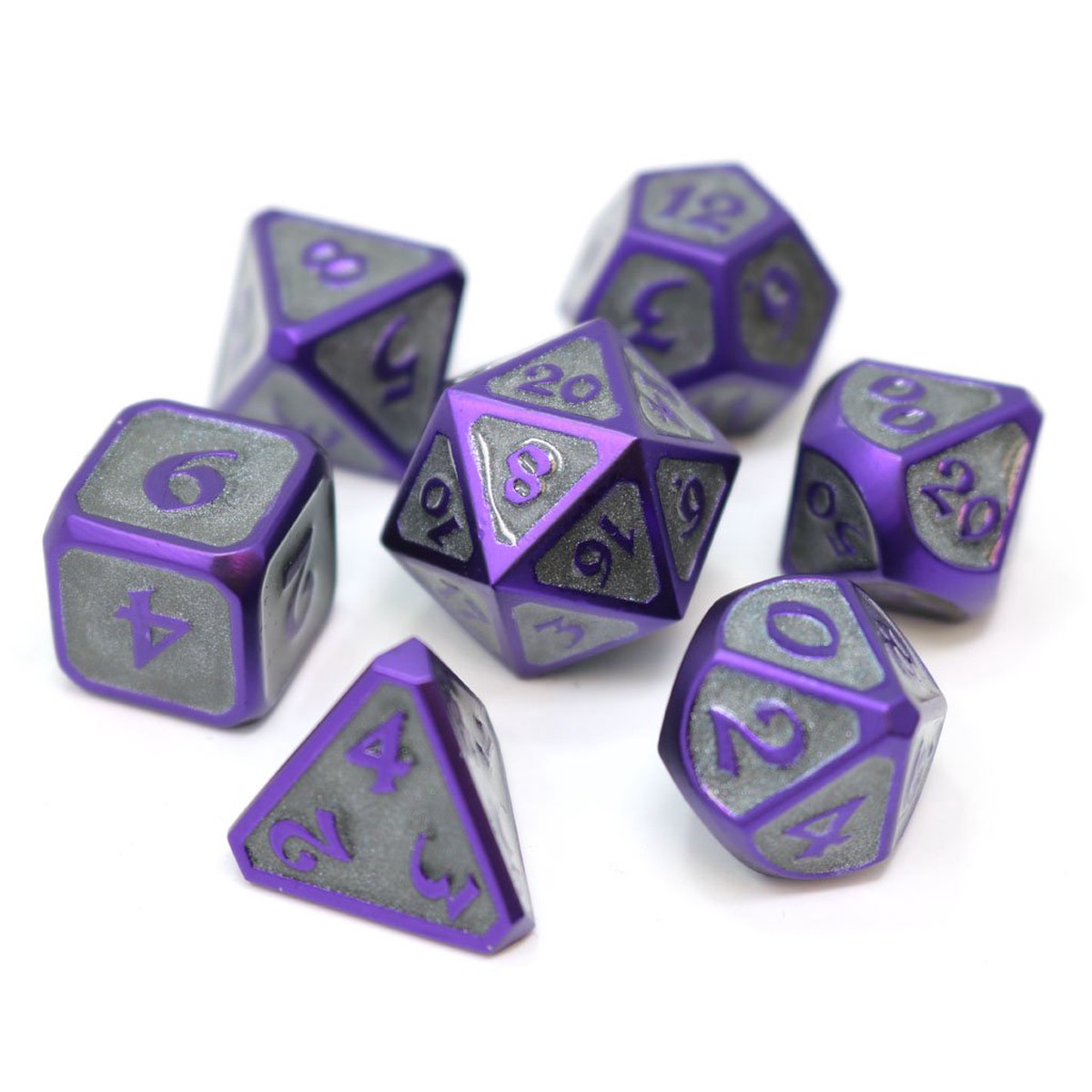 Die Hard Dice Metal Mythica Infernal Omen 7ct Polyhedral Set