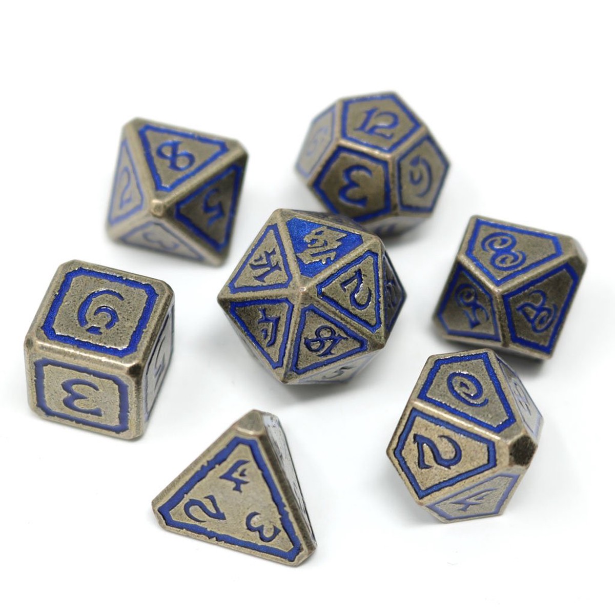 Die Hard Dice Storm Forged Metal Unearthed Leviathan 7ct Polyhedral Set