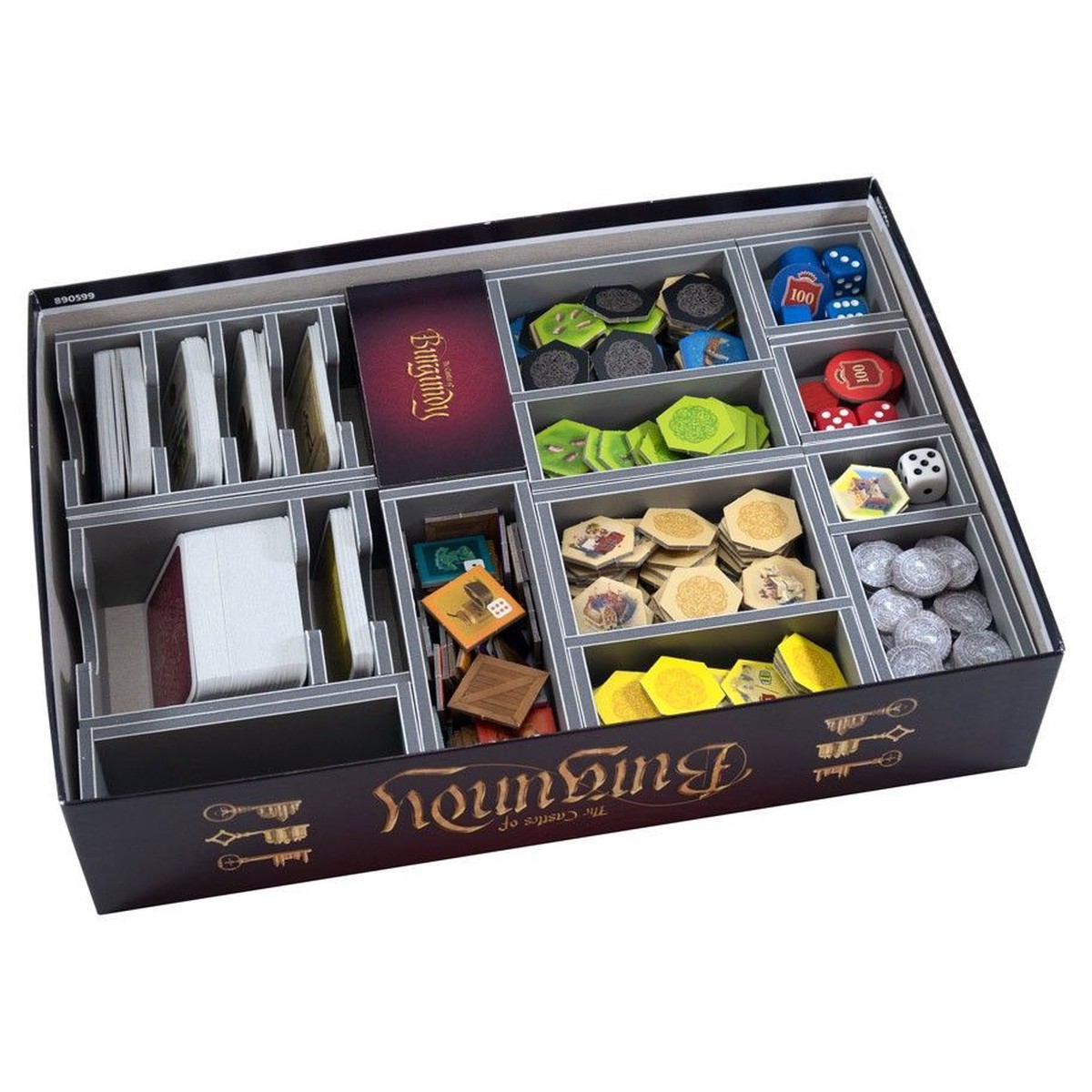 Folded Space Box Insert for Castles of Burgundy Anniversary Edition