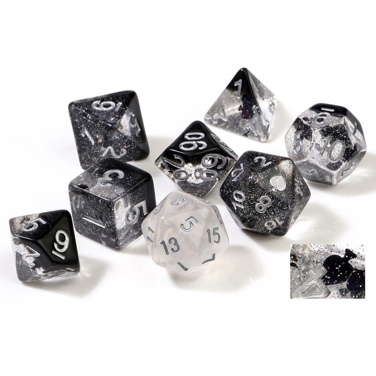 Sirius Dice Spades 7ct Polyhedral Set
