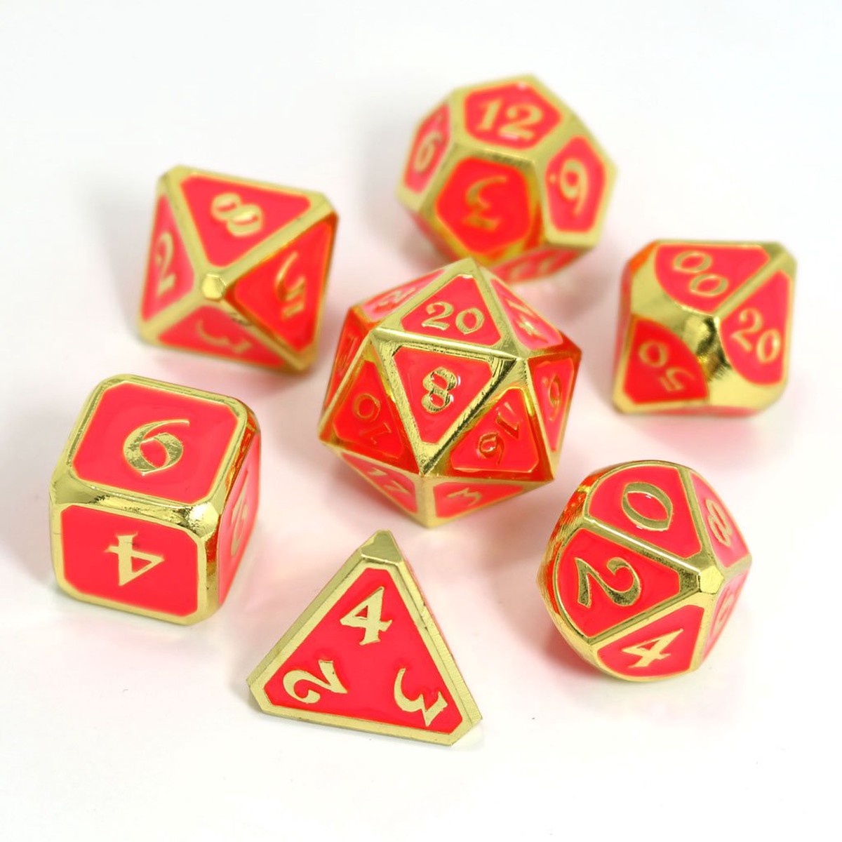 Die Hard Dice Metal AfterDark Neon Bloom 7ct Polyhedral Set