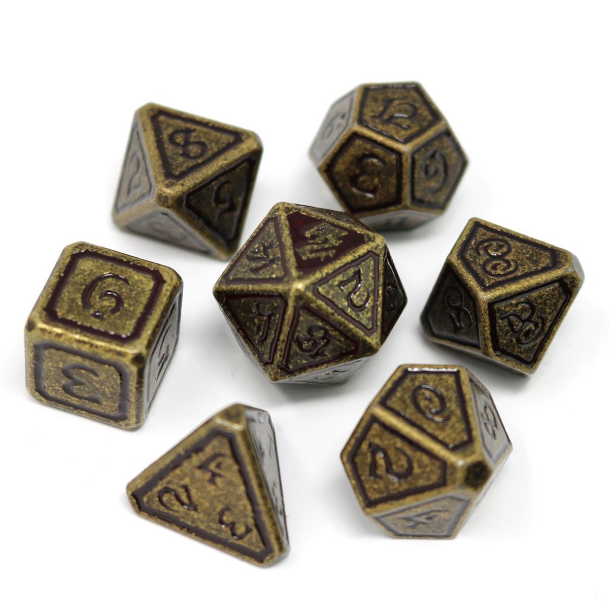 Die Hard Dice Storm Forged Metal Unearthed Bloodline 7ct Polyhedral Set