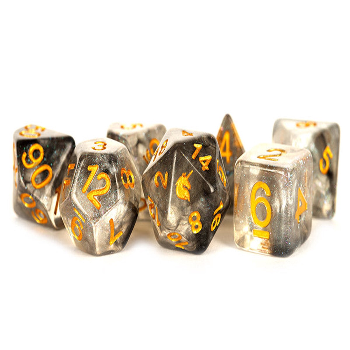 Metallic Dice Games Unicorn Rouge Rage 7ct Polyhedral Dice Set