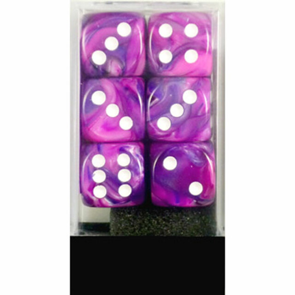 Chessex 16mm Festive Violet/White 12ct D6 Set (27657)