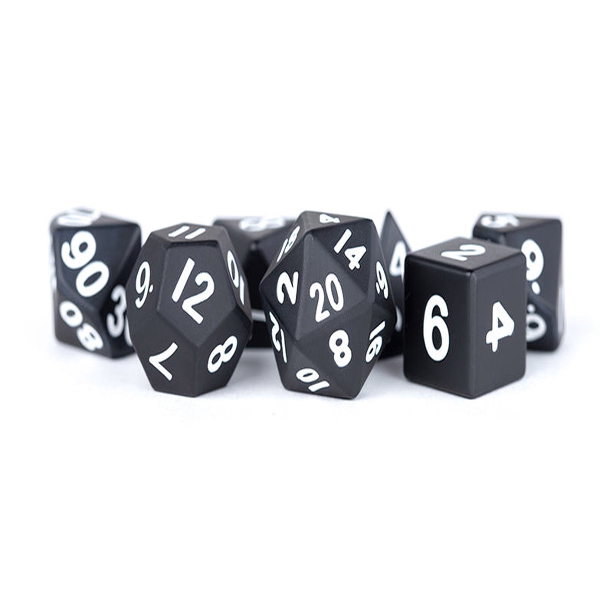 Metallic Dice Games Black Metal 7ct Polyhedral Dice Set