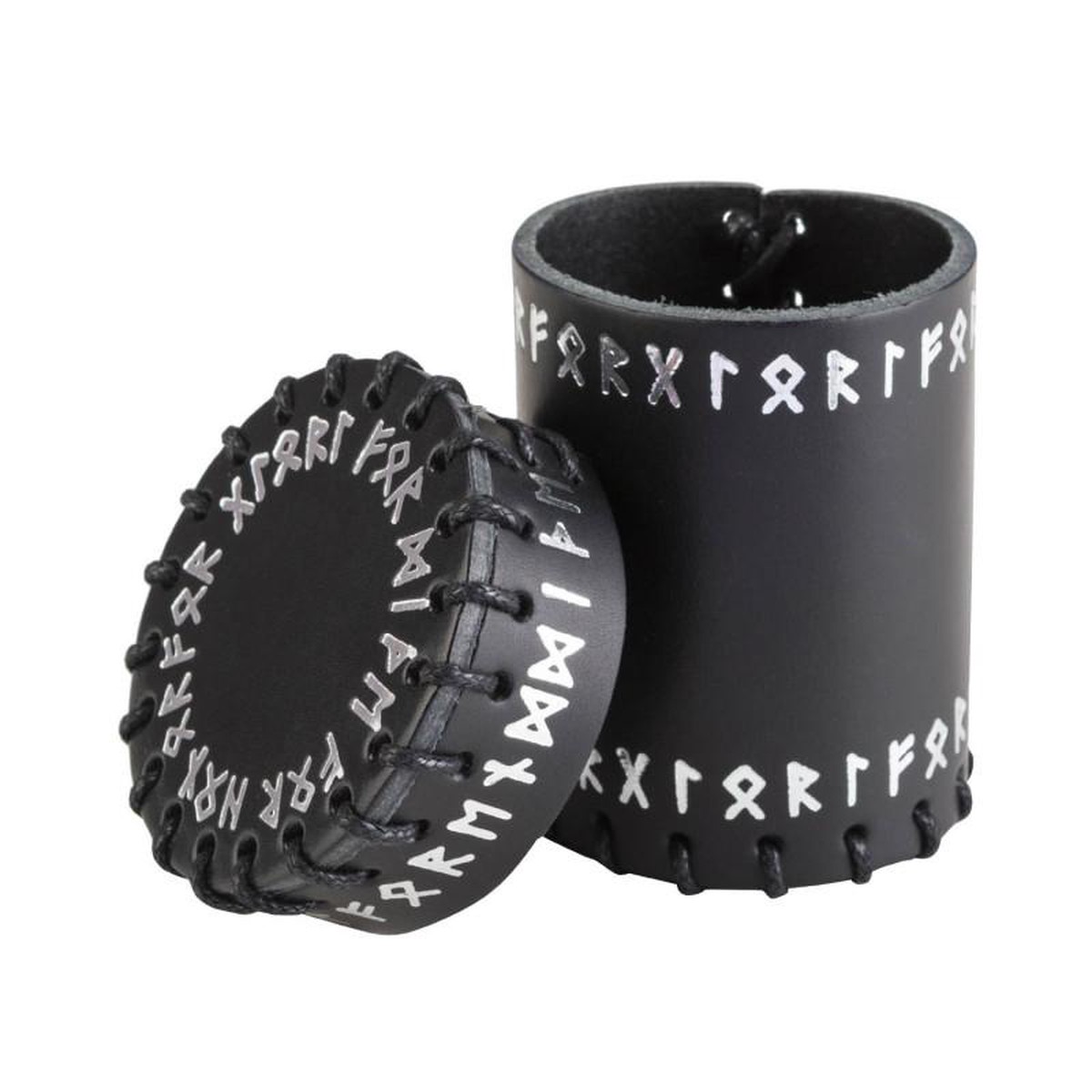 Q-Workshop Runic Black Leather Dice Cup