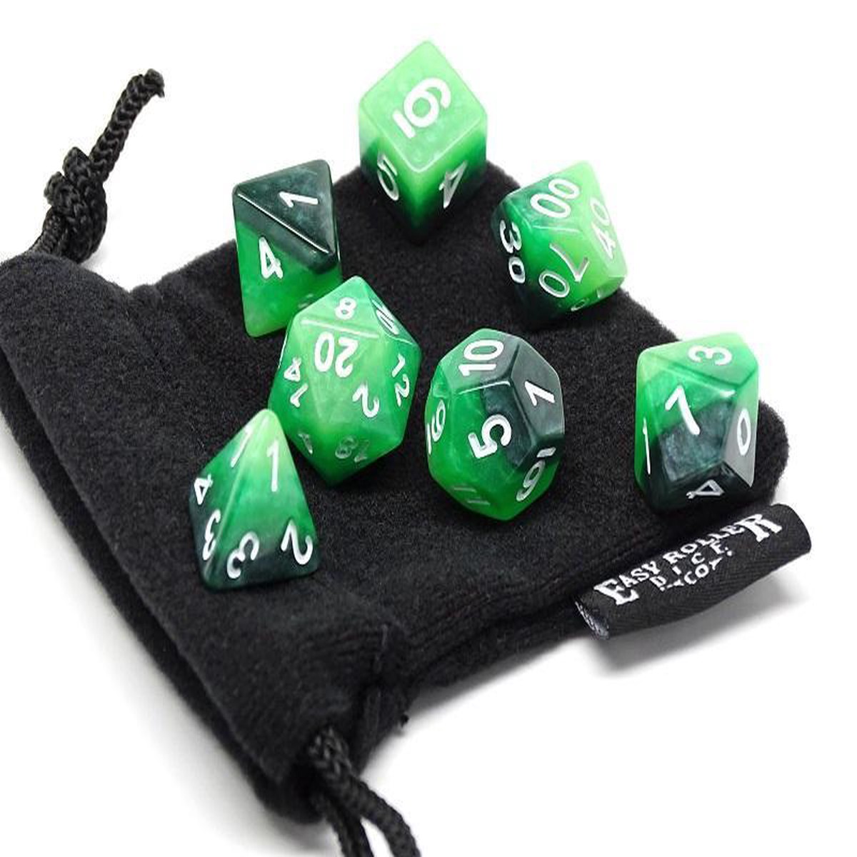 Easy Roller Forest 3-Tone 7ct Polyhedral Set with Bag
