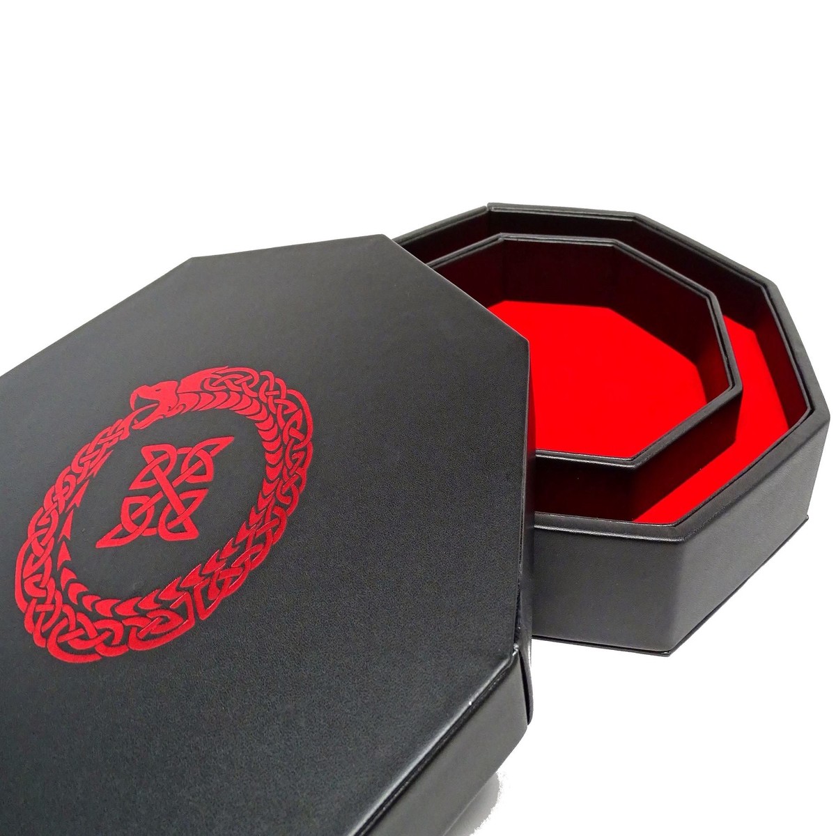 Easy Roller Ouroboros Dice Tray With Dice Staging Area and Lid