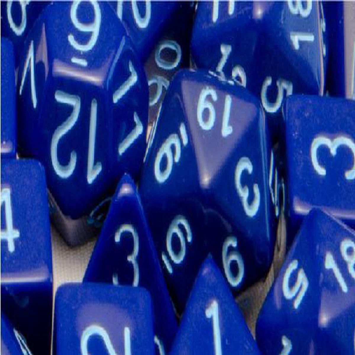 New Arrival Role4Initiative Opaque Dark Blue with Light Blue Numbers 15ct Polyhedral Set