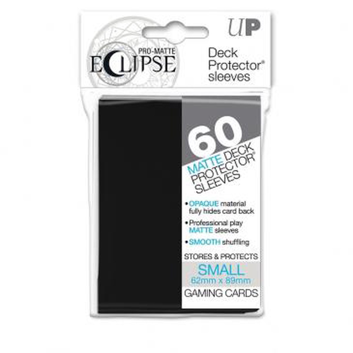 Ultra Pro Small Card Game Sleeves 60ct PRO-Matte Eclipse Black (85386)