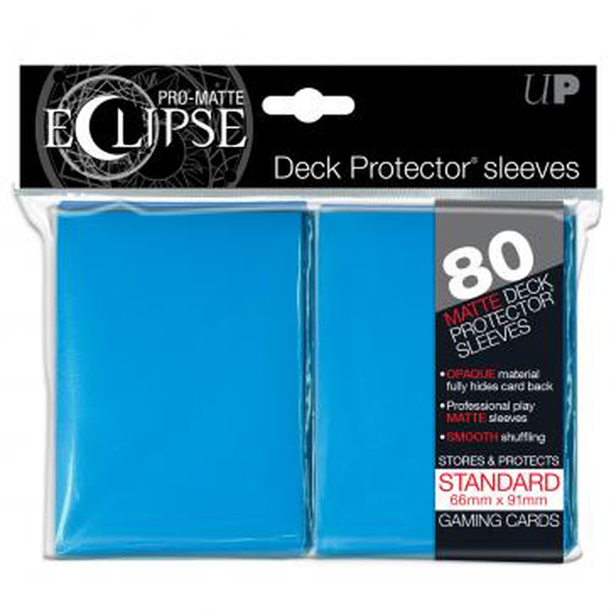 Ultra Pro Standard Card Game Sleeves 80ct PRO-Matte Eclipse Light Blue (85252)