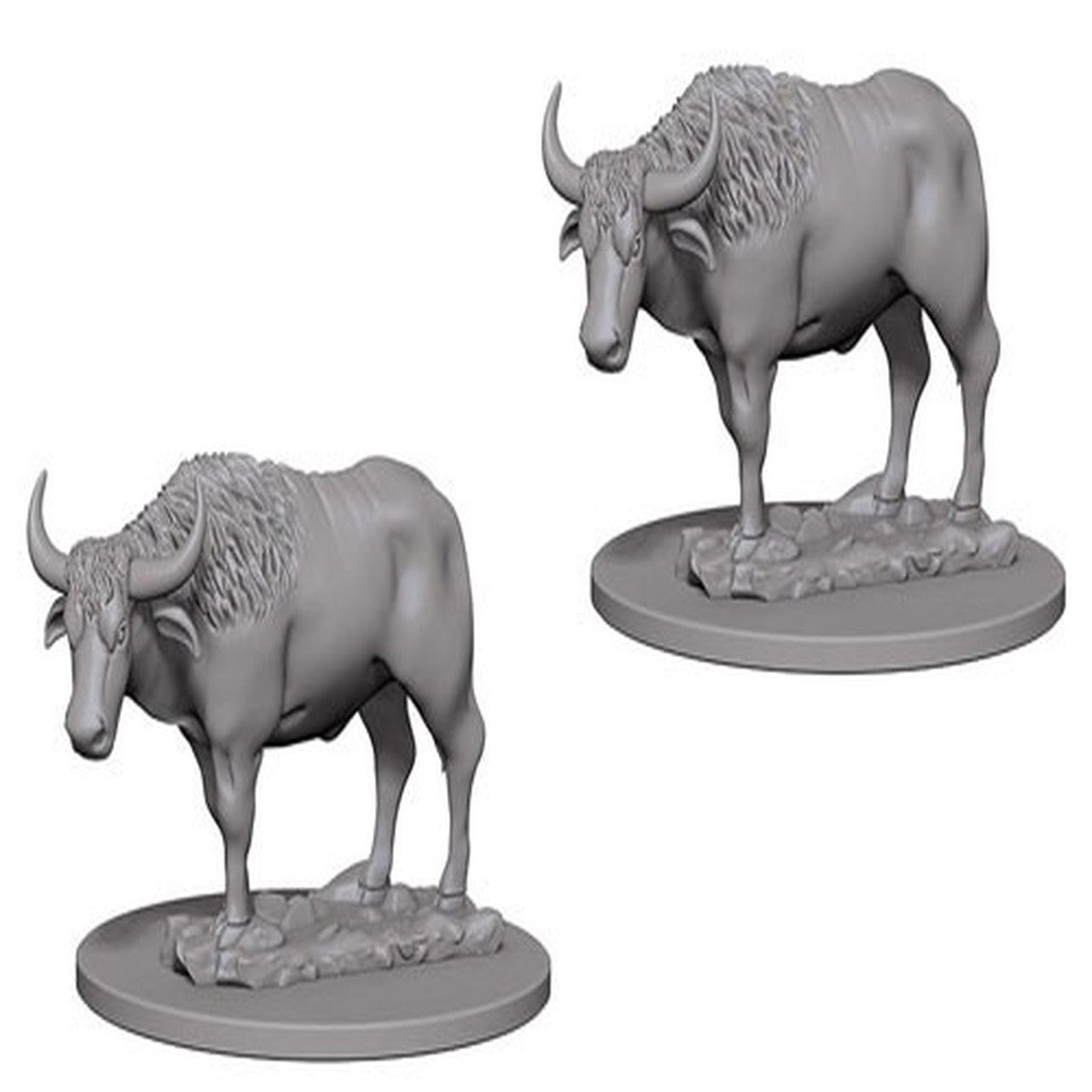 WizKids Deep Cuts Unpainted Miniatures: Oxen