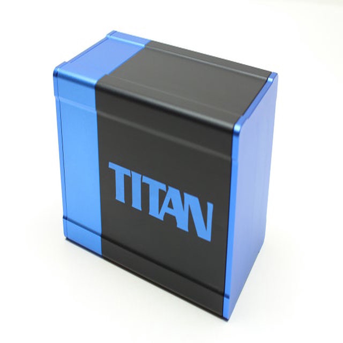 Box Gods Titan Metal Deck Box Blue & Black