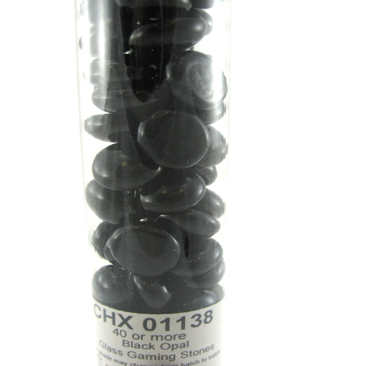 Chessex Black Glass Stones in Tube (01138)