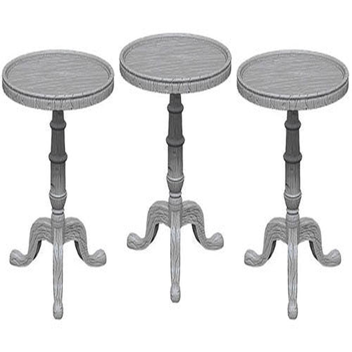 WizKids Deep Cuts Unpainted Miniatures: Small Round Tables