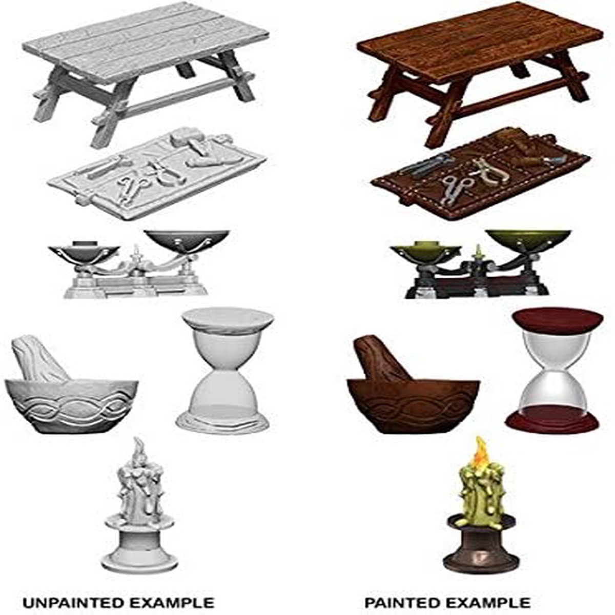 WizKids Deep Cuts Unpainted Miniatures: Workbench & Tools