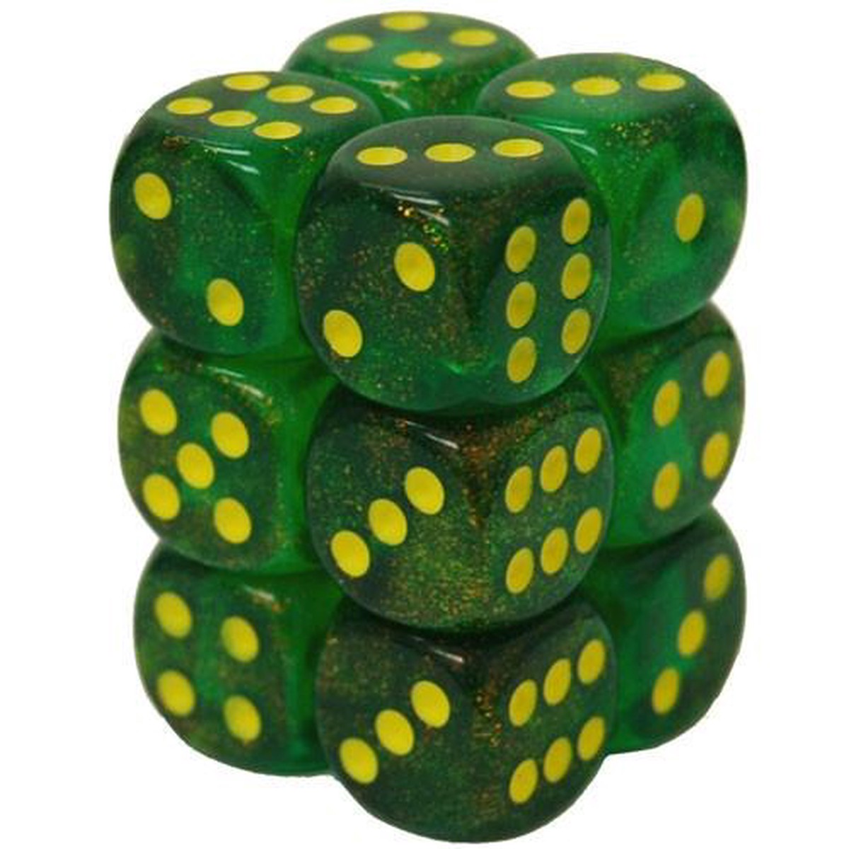Chessex 16mm Borealis Maple 12ct D6 Set (27765)