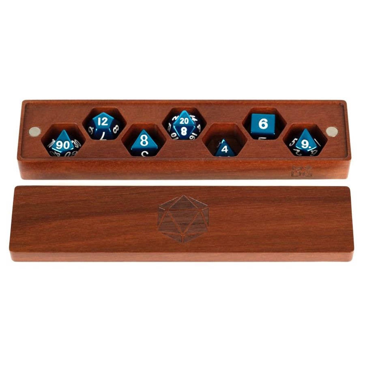 Metallic Dice Games Premium Wooden Dice Vault Purple Heart