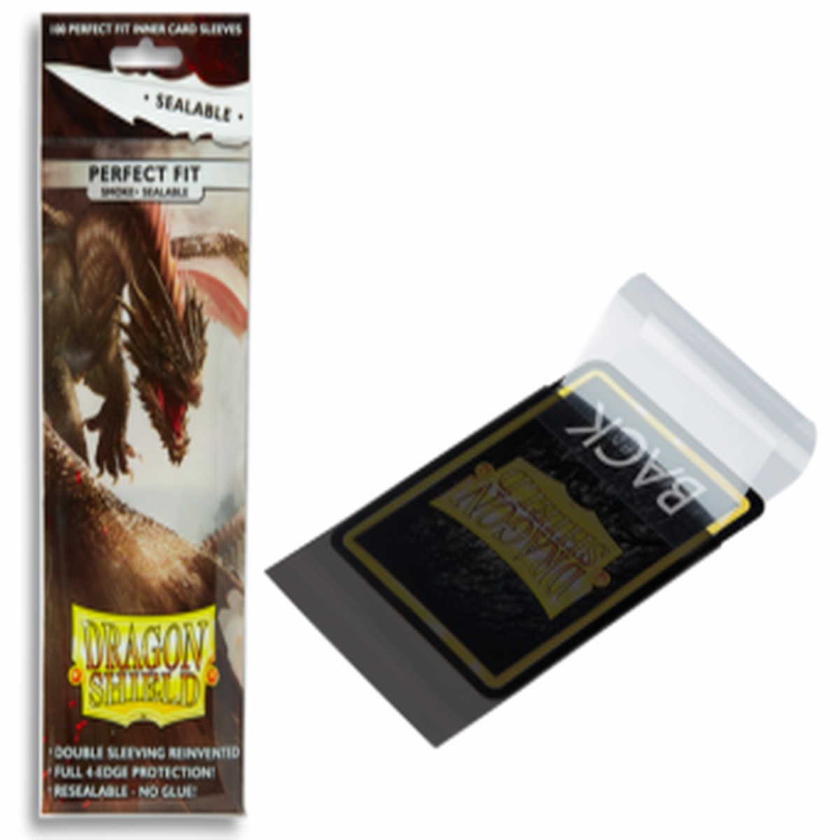 Dragon Shield Perfect Fit Sealable Standard Sleeves 100ct Smoke (13223)