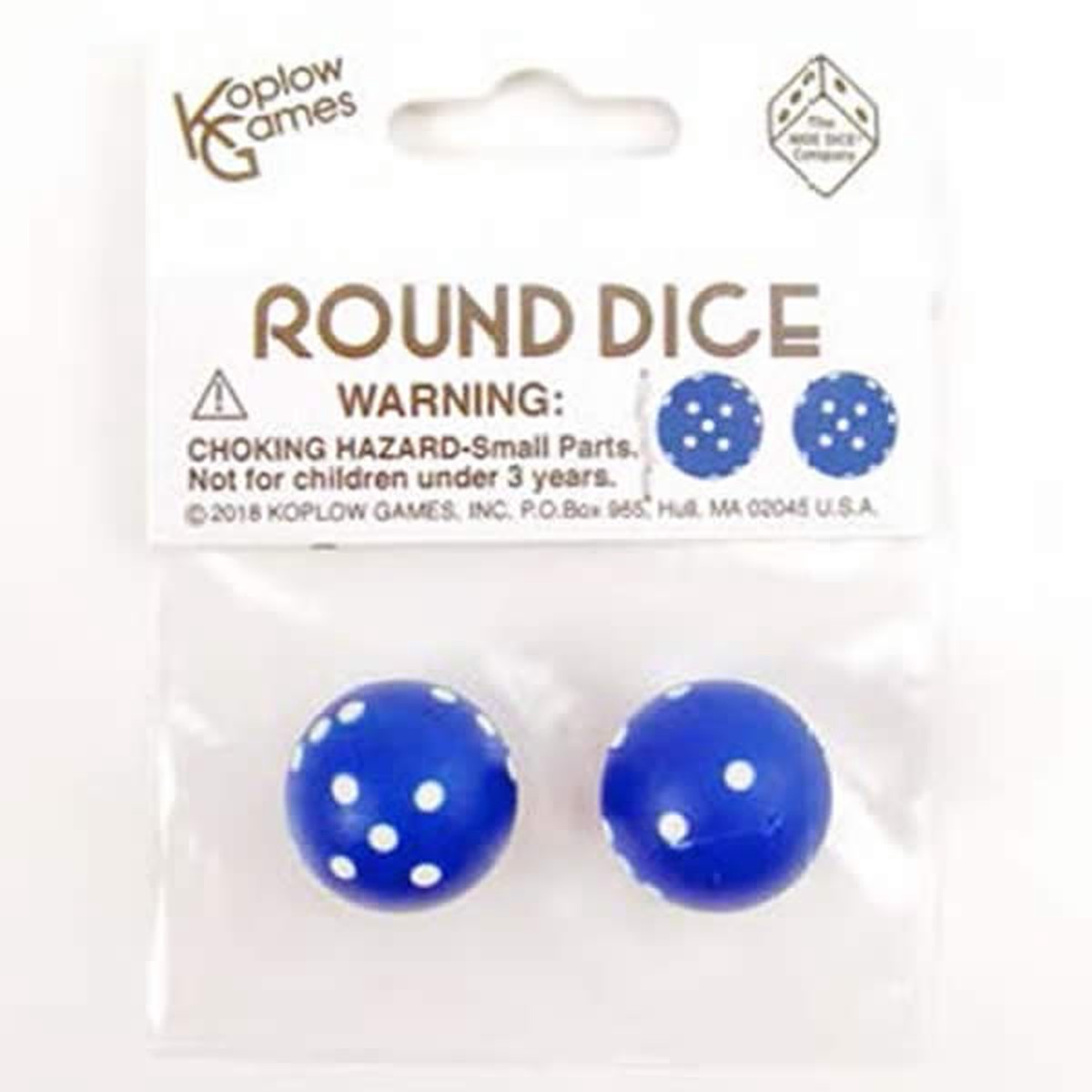 Koplow Round Dice Pair Opaque Navy