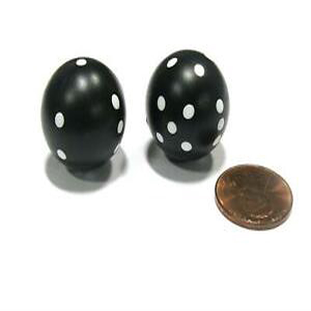Koplow Round Dice Pair Opaque Black