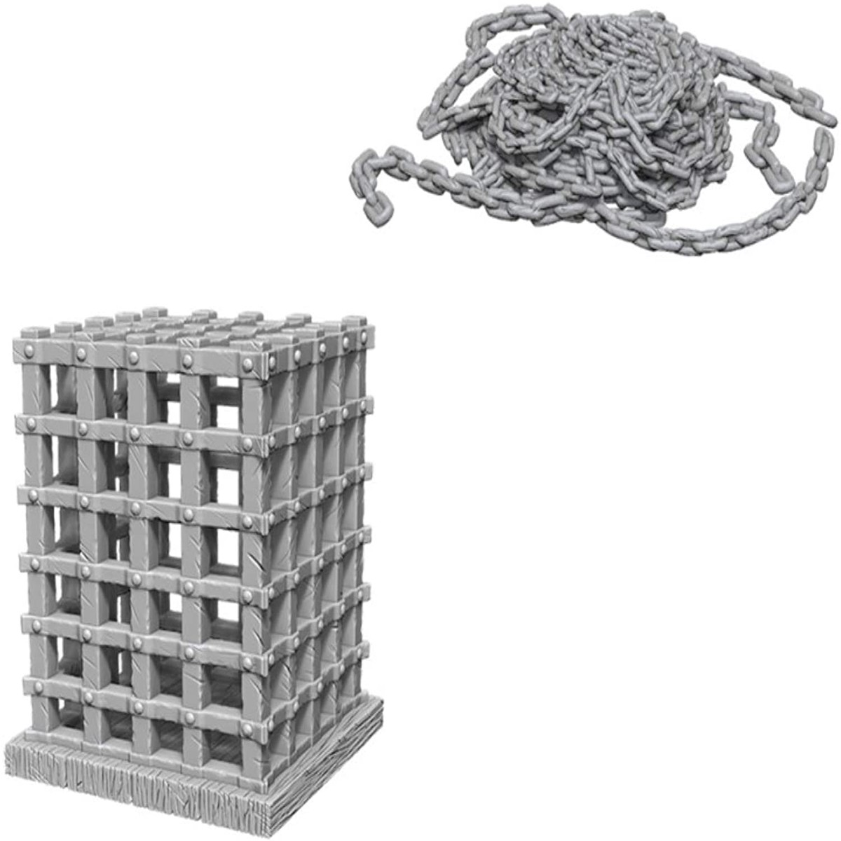 WizKids Deep Cuts Unpainted Miniatures: Cage & Chains
