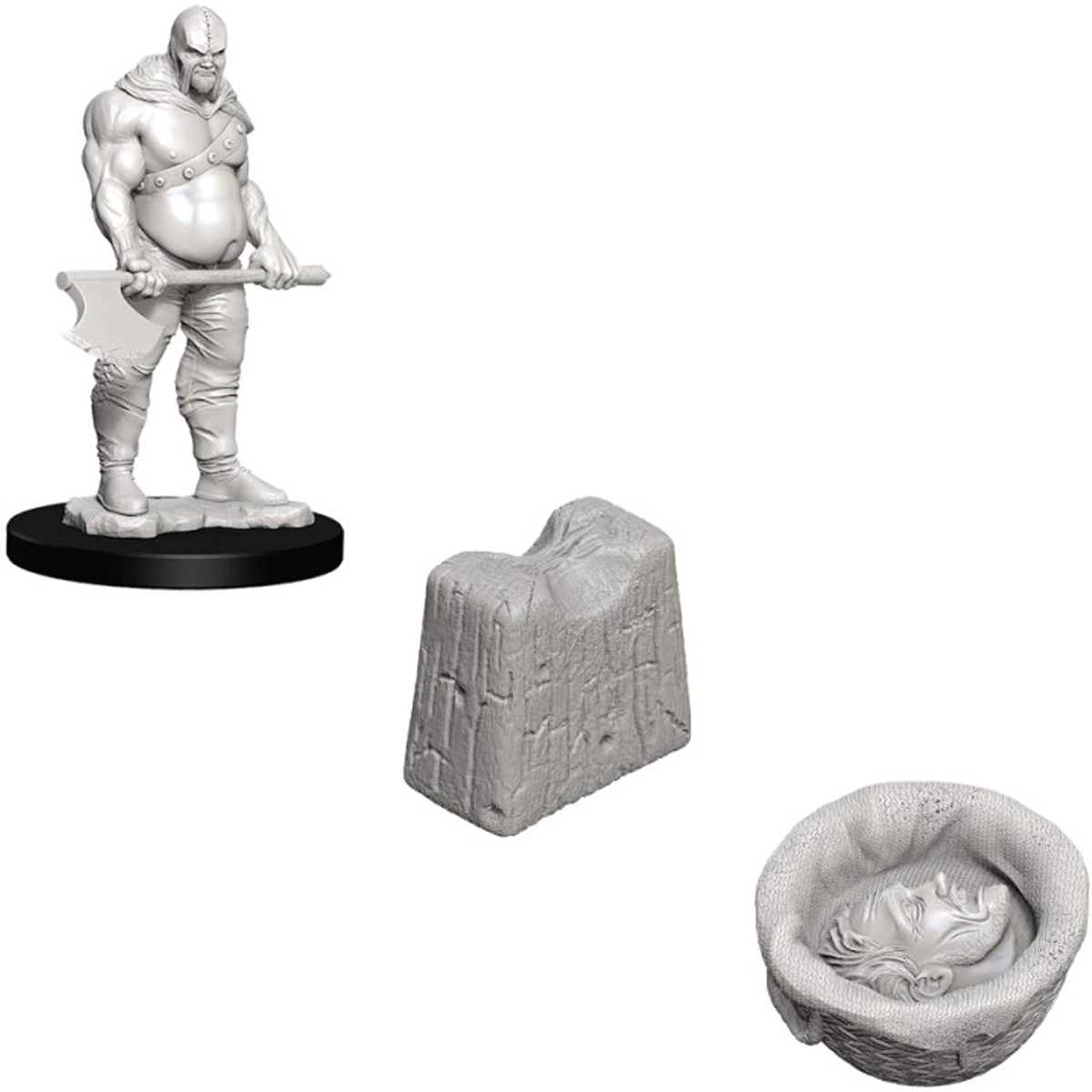 WizKids Deep Cuts Unpainted Miniatures: Executioner & Chopping Block