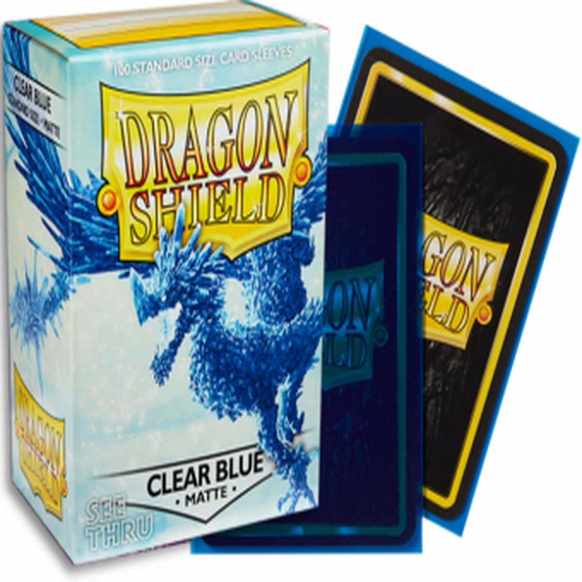 Dragon Shield Matte Standard Sleeves 100ct Clear Blue (11033)