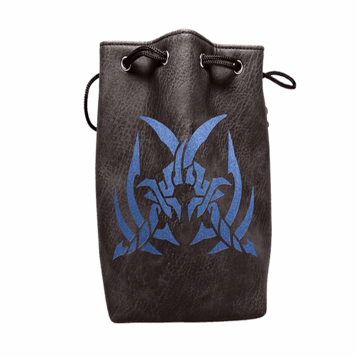 Easy Roller Black Leather Lite Assassin's Blades Design Self-Standing Large Dice Bag