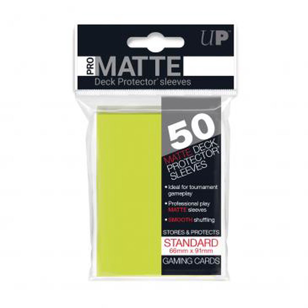 Ultra Pro Standard Card Game Sleeves 50ct Pro-Matte Bright Yellow (84149)