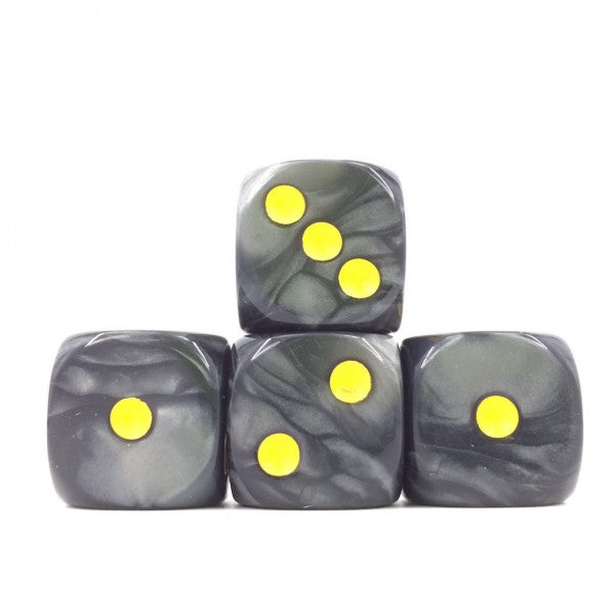 HD Dice Pearl Black/Yellow 16mm D6 Set