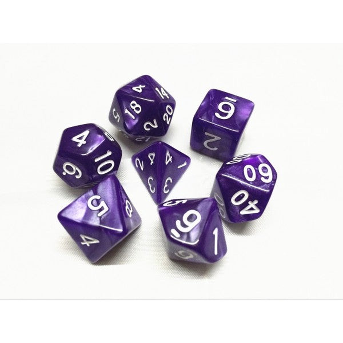 HD Dice Pearl Purple 7ct Polyhedral Dice Set