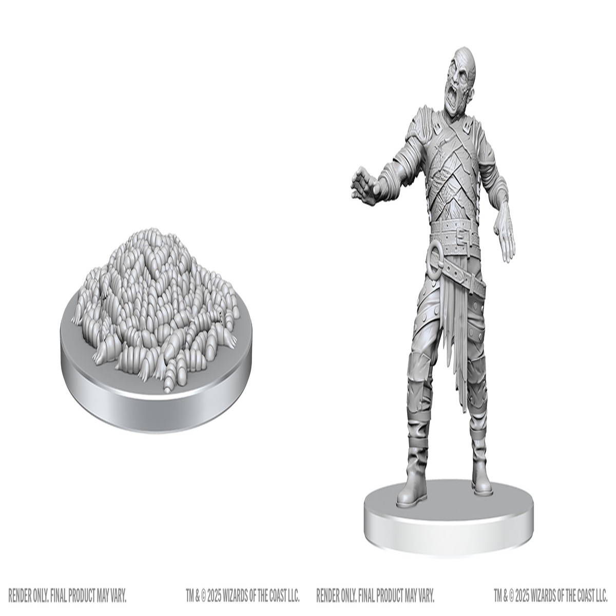 D&D: Nolzur's Marvelous Unpainted Miniatures Swarm of Rot Grubs & Rot Grub Vict