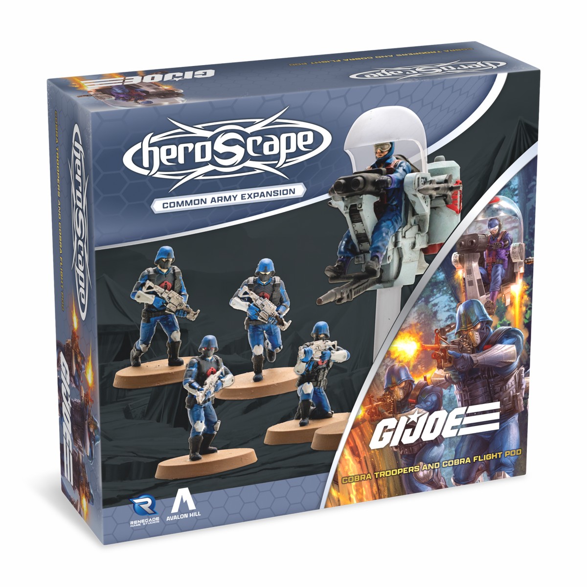 G.I. JOE Heroscape: COBRA Troopers & COBRA Flight Pod Common Army Expansion Unpainted