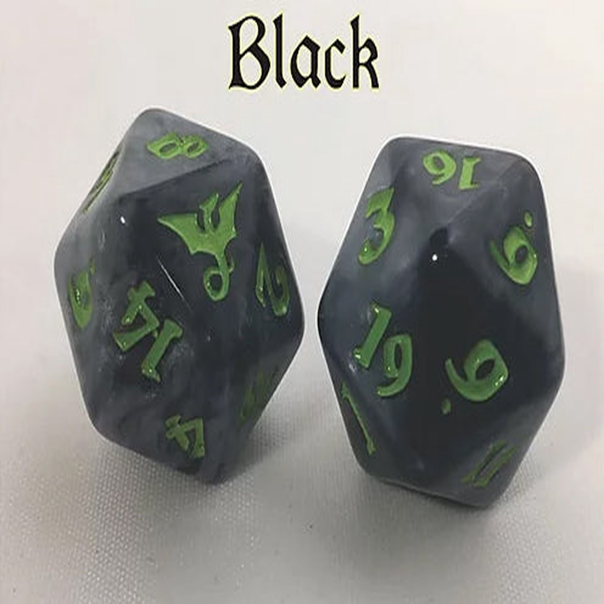 Black Oak Workshop Dragon Black/Green Single D20