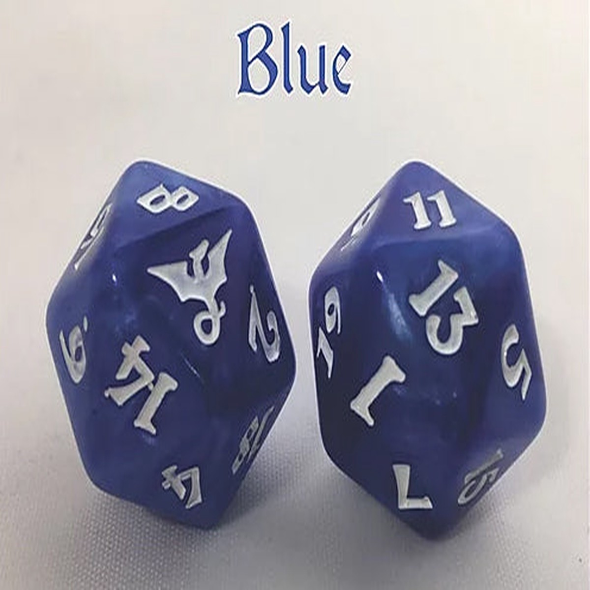 Black Oak Workshop Dragon Blue/White Single D20