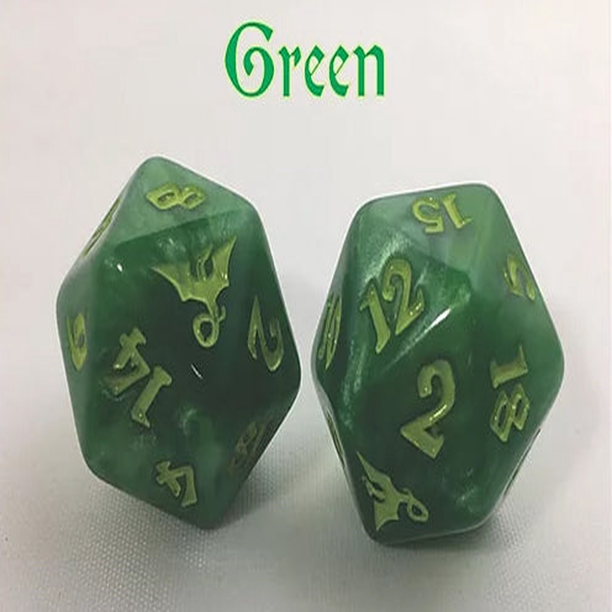 Black Oak Workshop Dragon Green/Yellow Single D20