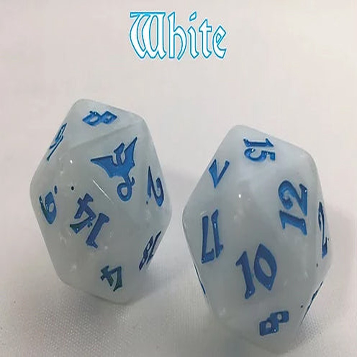 Black Oak Workshop Dragon White/Blue Single D20