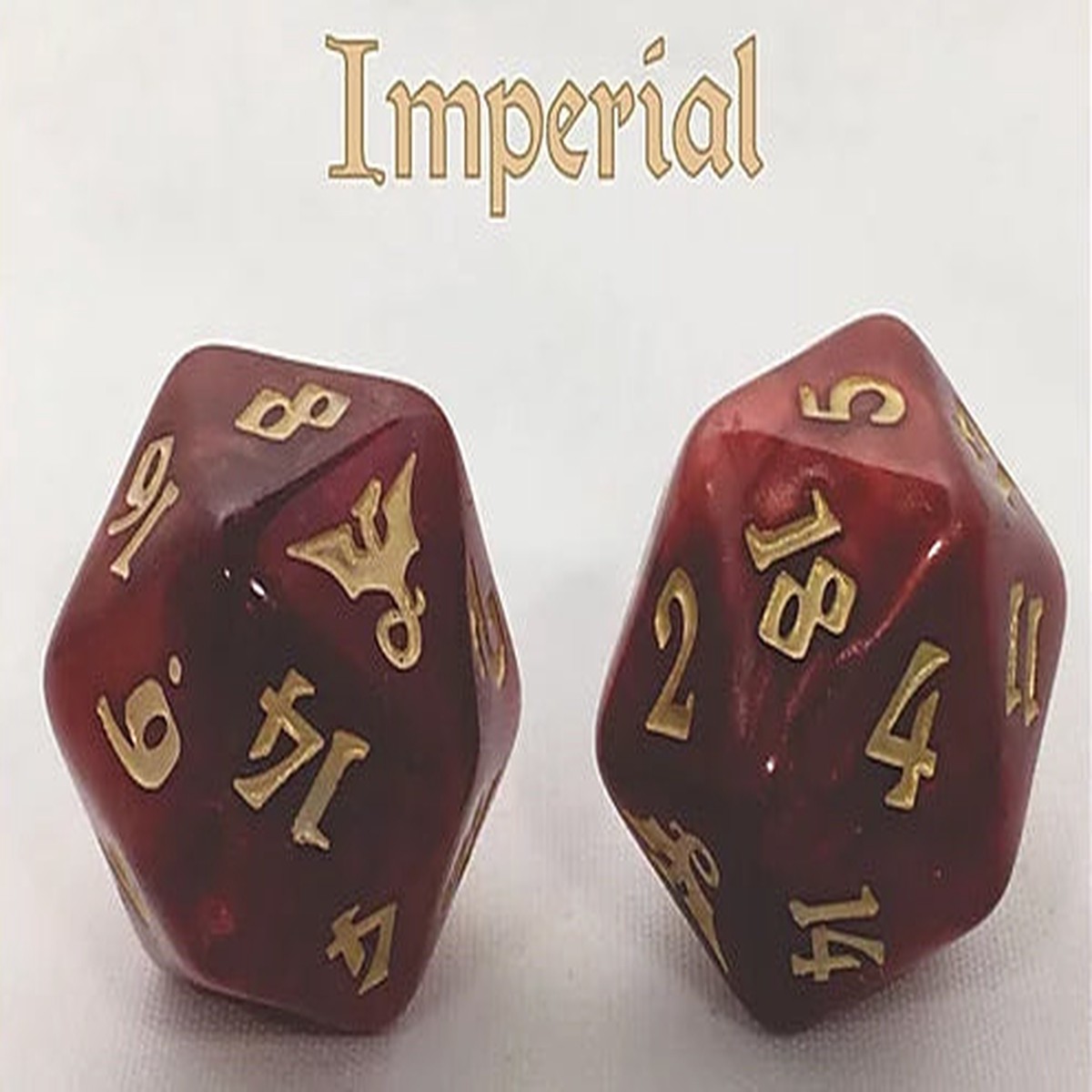 Black Oak Workshop Imperial Dragon Red/Gold Single D20