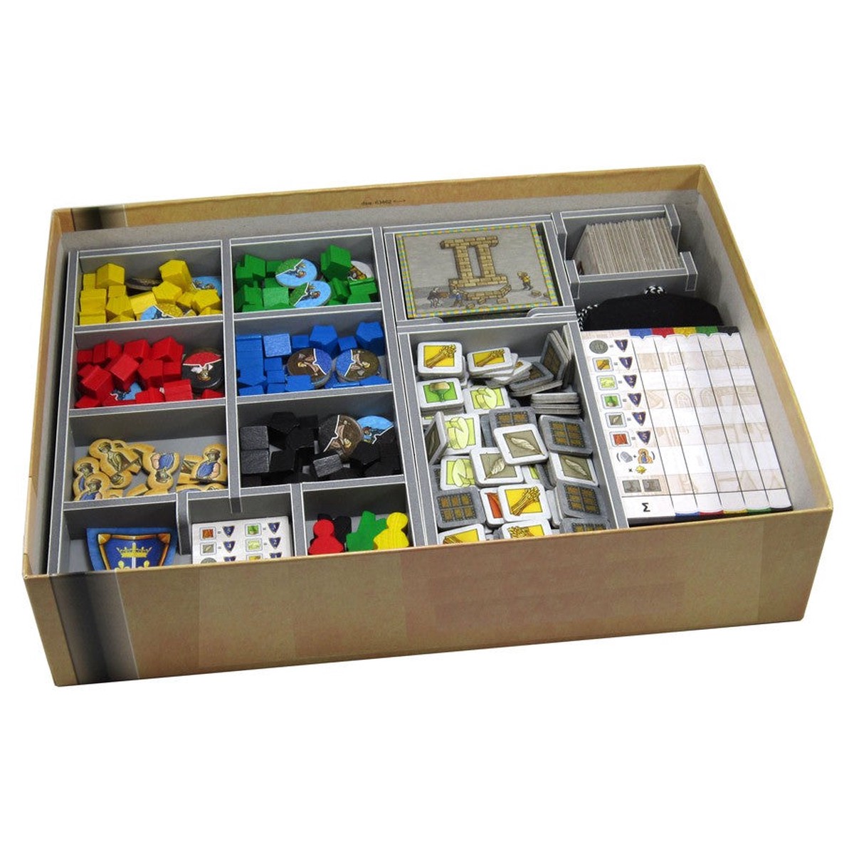Folded Space Box Insert for Orleans Core Game and 5th Player Expansion